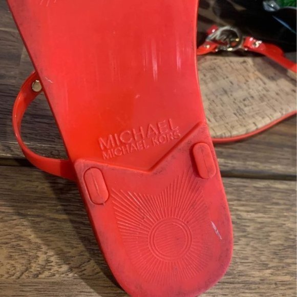 michael KORS sandals. Orange/cork footbed. Size 10. New condition. - Picture 6 of 10